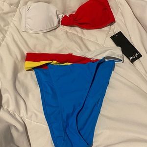 Red white and blue Nasty Gal Bathing Suit